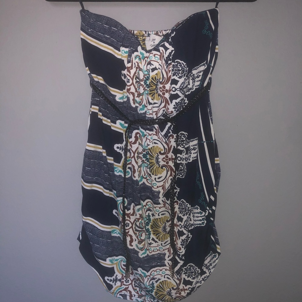 Blue Strapless Dress